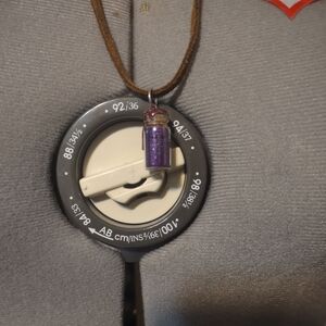 💸 ALBE Fairy Dust Purple Glitter Pendant Necklace